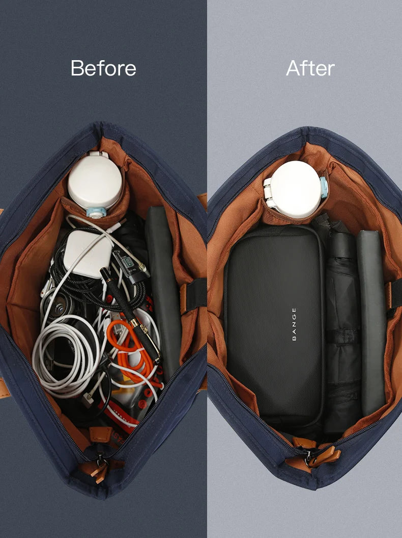 BANGE Minimalist Dual-Layer Waterproof & Tangle-Free Cable Organizer Travel Organizer product image 12