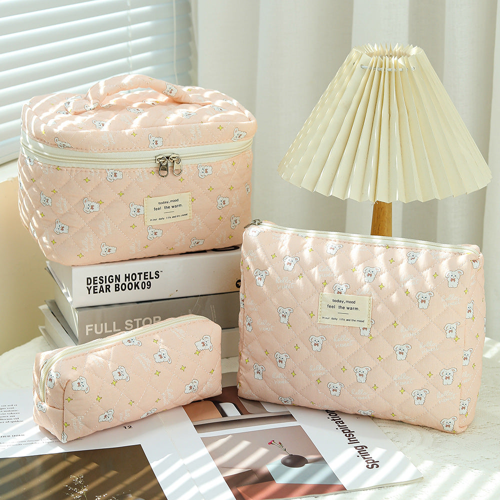 Noir Quilted Travel & Makeup Organizer