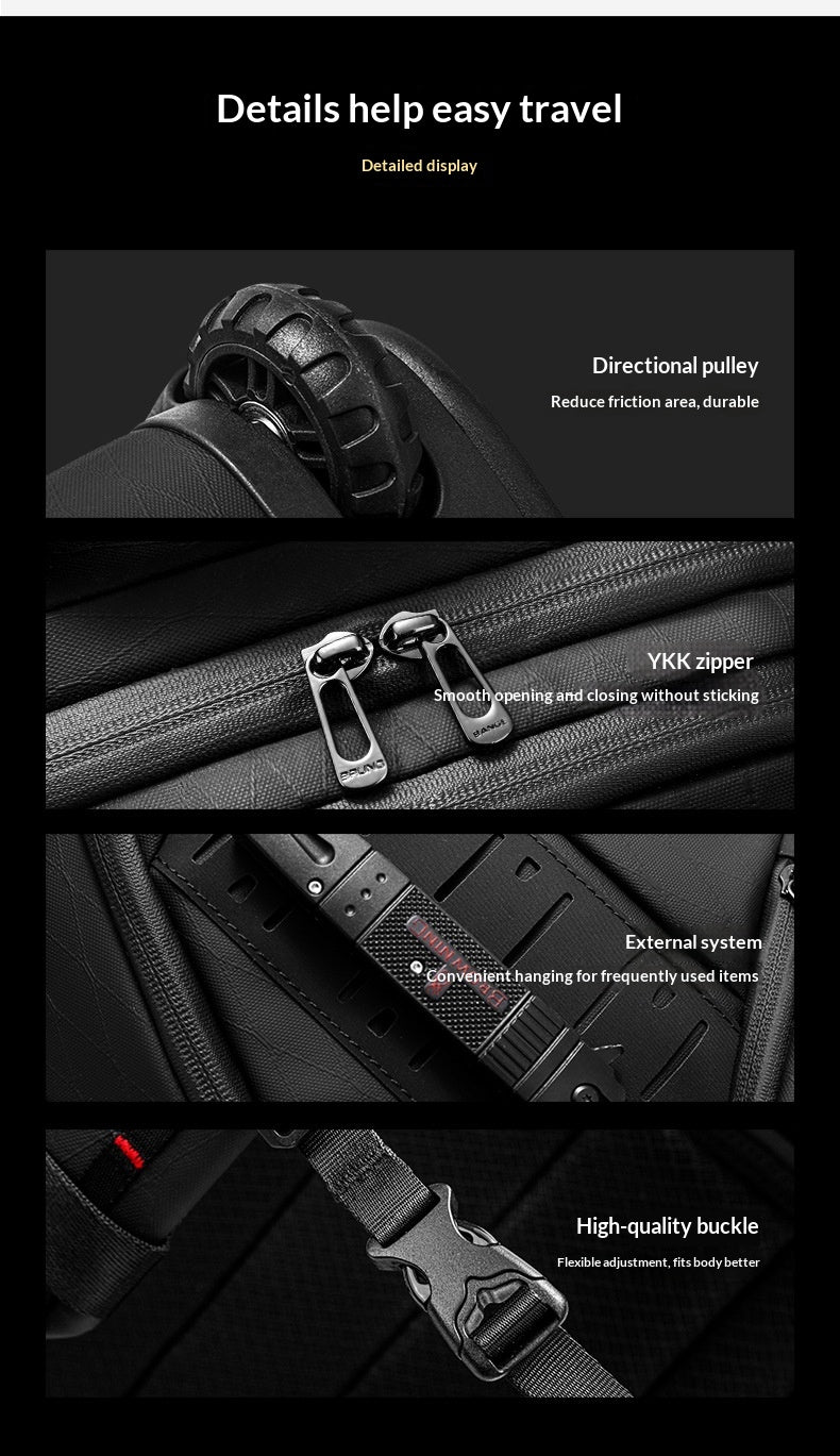 BANGE Multi-functional Business Commuter Trolley Backpack