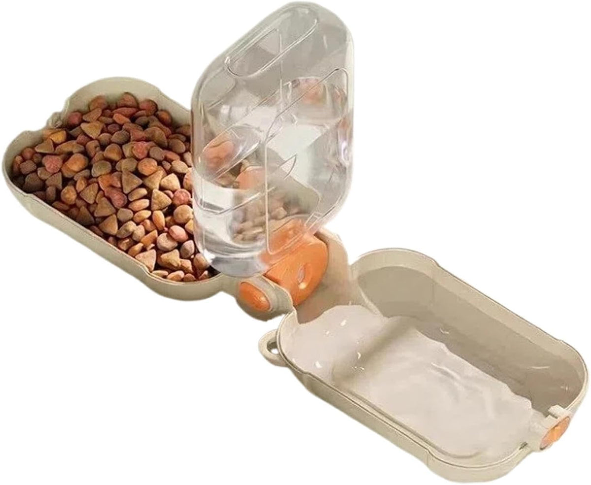 Dual-Use Folding Portable Pet Travel Feeder