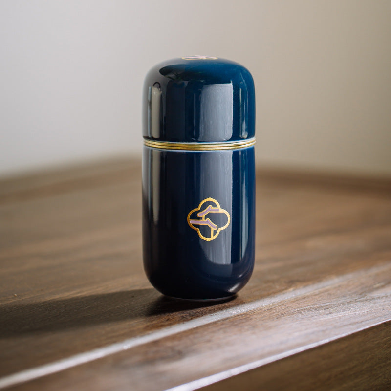 Ceramic Travel Tea Storage Jar