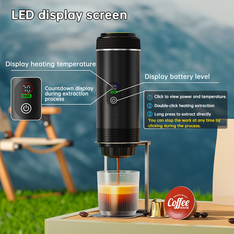 Portable 3-in-1 Espresso Machine with Digital Display
