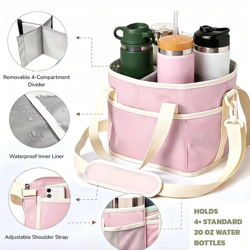 4-Compartment Leakproof Drink Carrier Bag product image 7