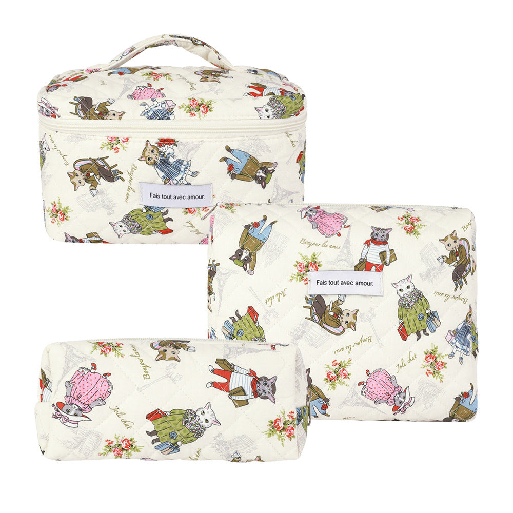 Noir Quilted Travel & Makeup Organizer