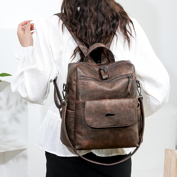 Marbled Faux Multi-Pocket Backpack Backpacks product image 18