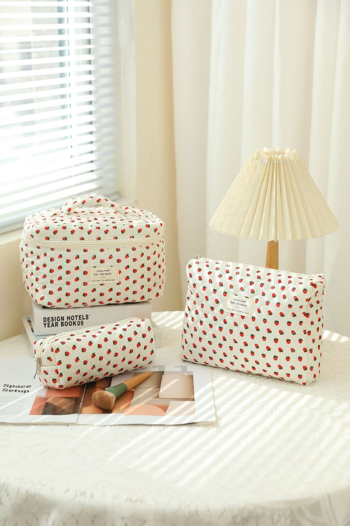Noir Quilted Travel & Makeup Organizer