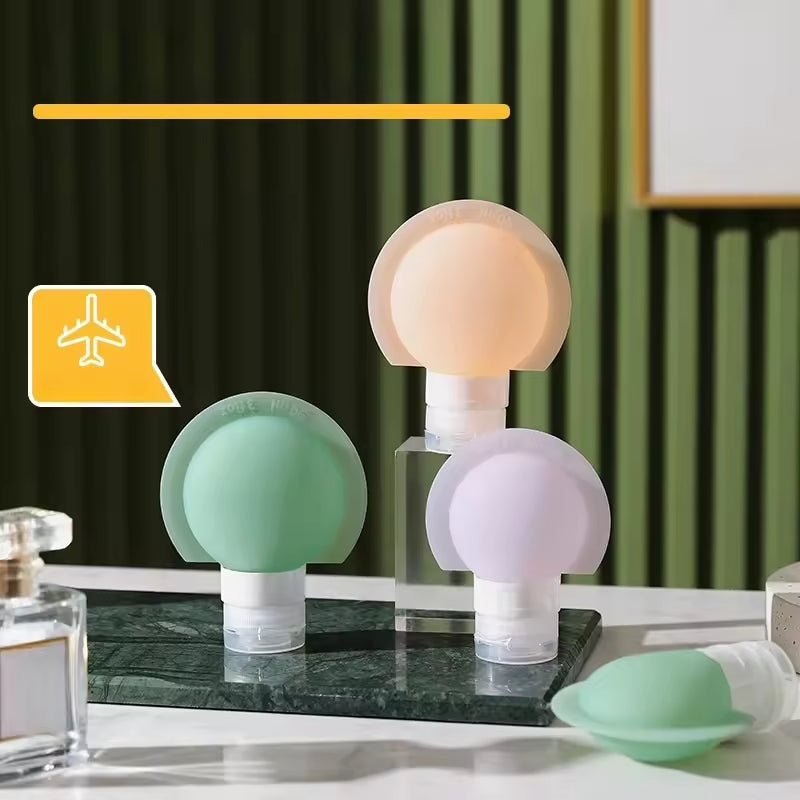 3-Piece Refillable Silicone Travel Bottle Set
