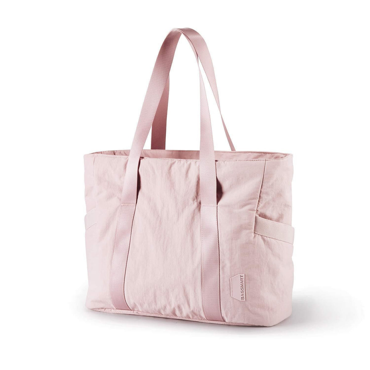 Side profile view of the Casual Everyday and Shopping Tote bag highlighting the reinforced handles and spacious design.