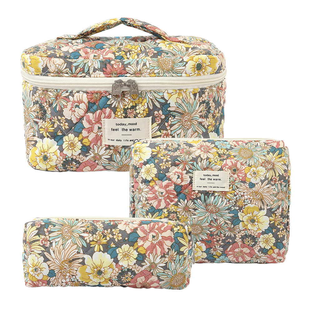 Noir Quilted Travel & Makeup Organizer