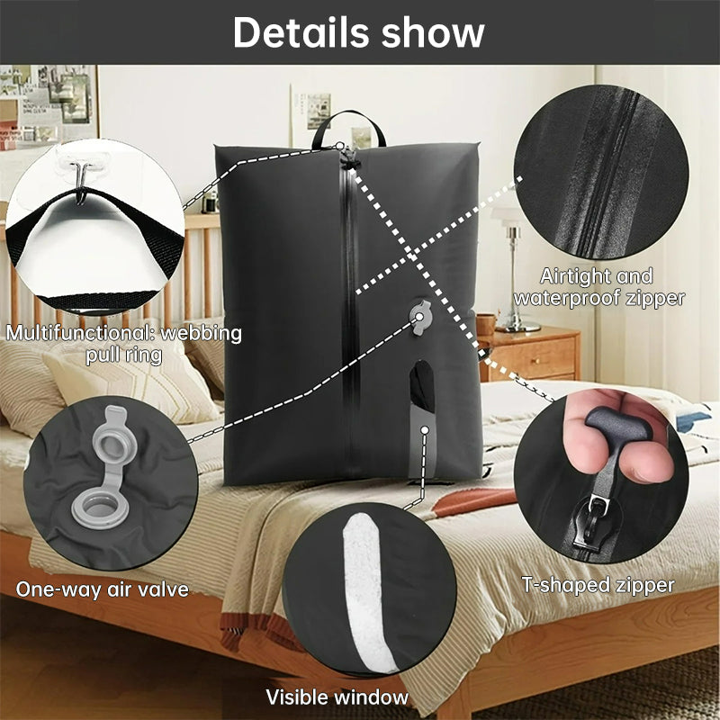 Vacuum Compression Travel Bags with Pump