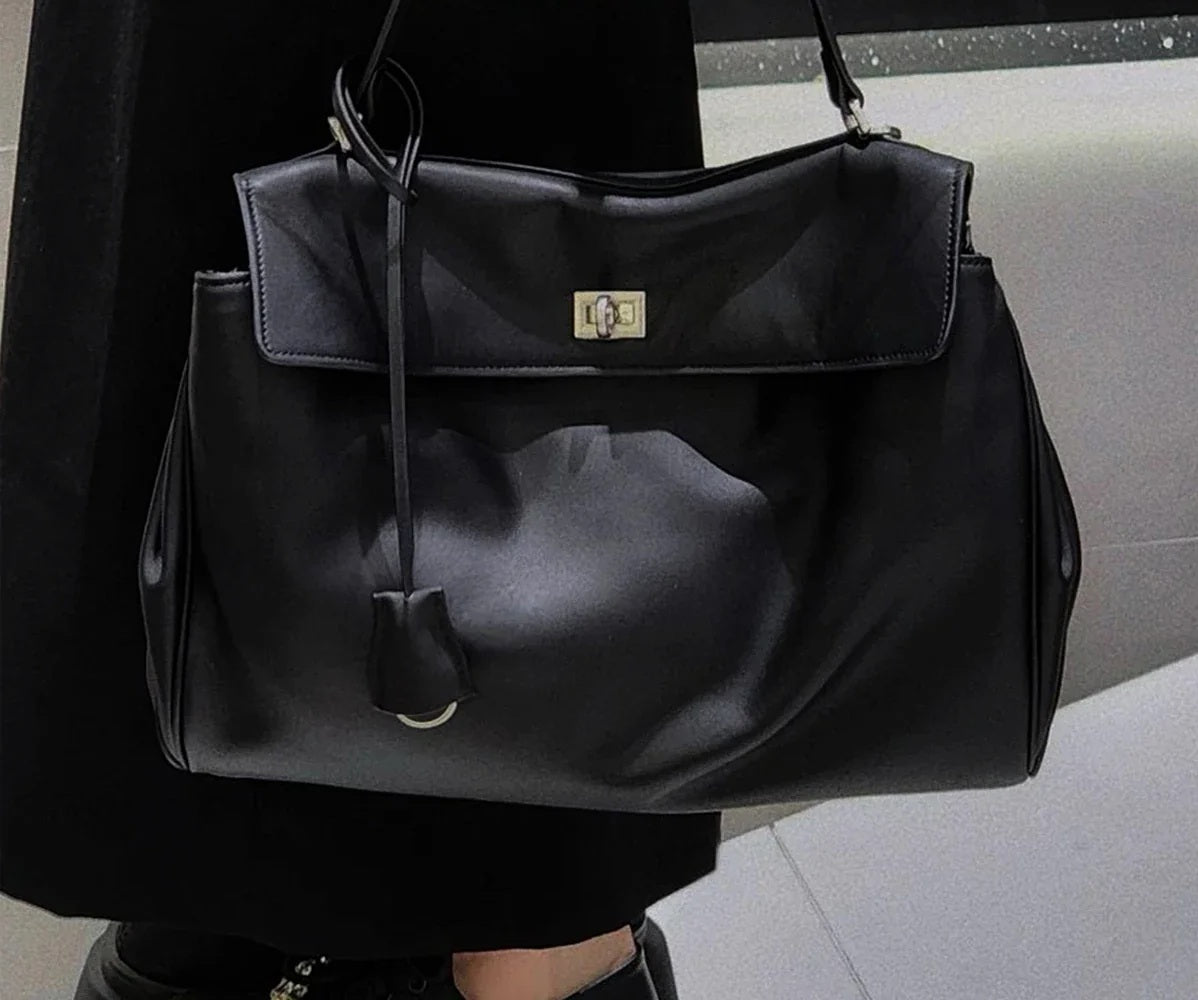 Braided-Detail Washed Shoulder Bag