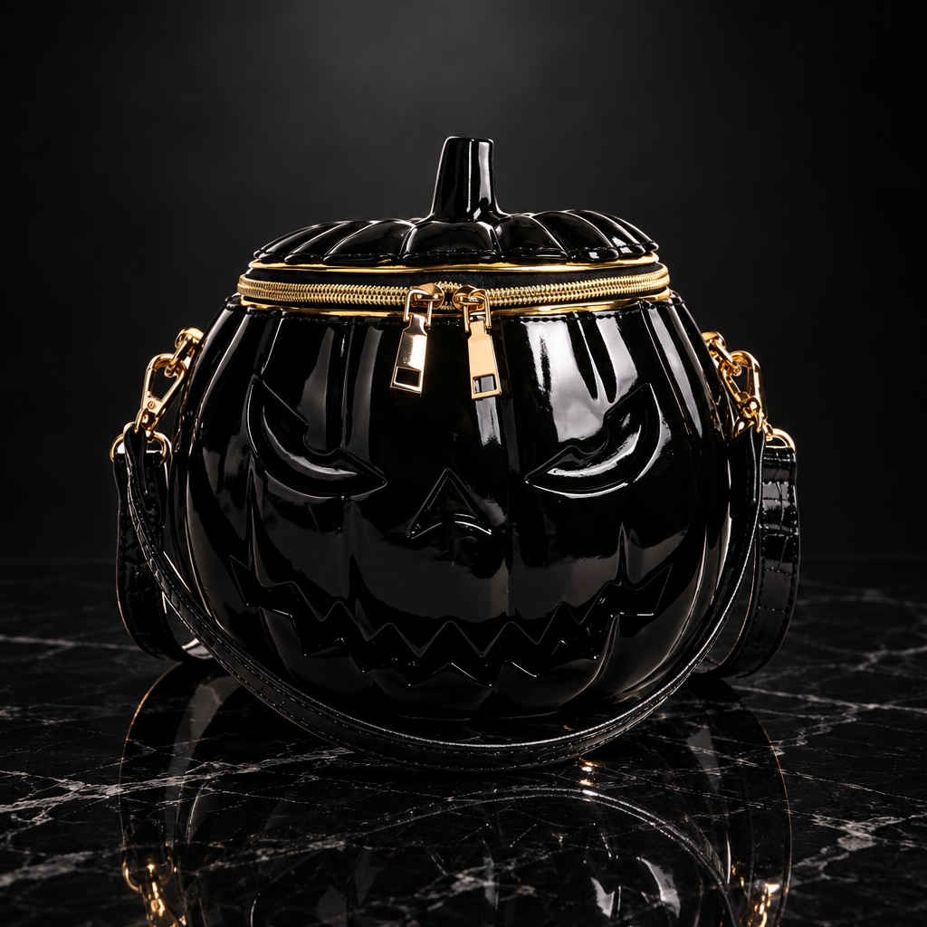 Black pumpkin crossbody, Luna style