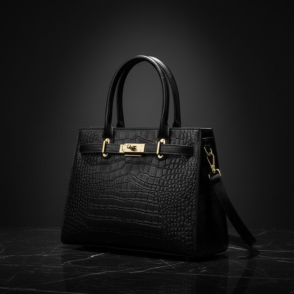Red Scarlet Crocodile-Embossed Genuine Leather Bag Handbags product image 3