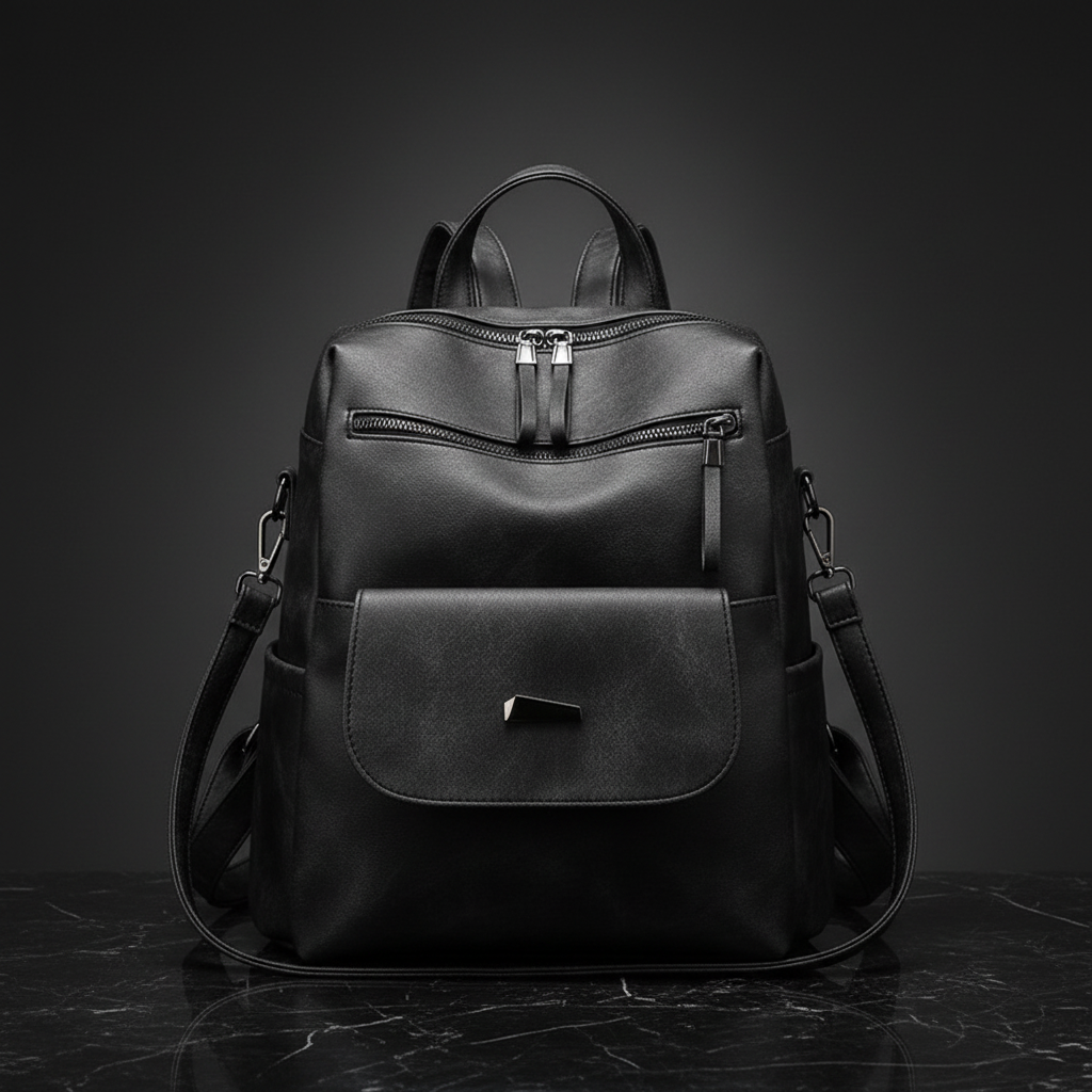 Marbled Faux Multi-Pocket Backpack Backpacks product image 2