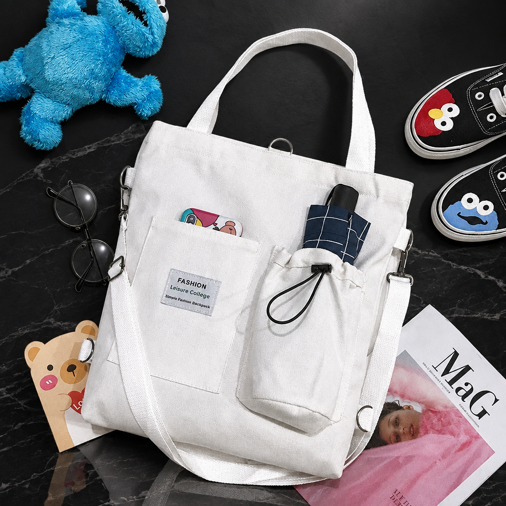 Canvas tote-backpack Luna shot 9