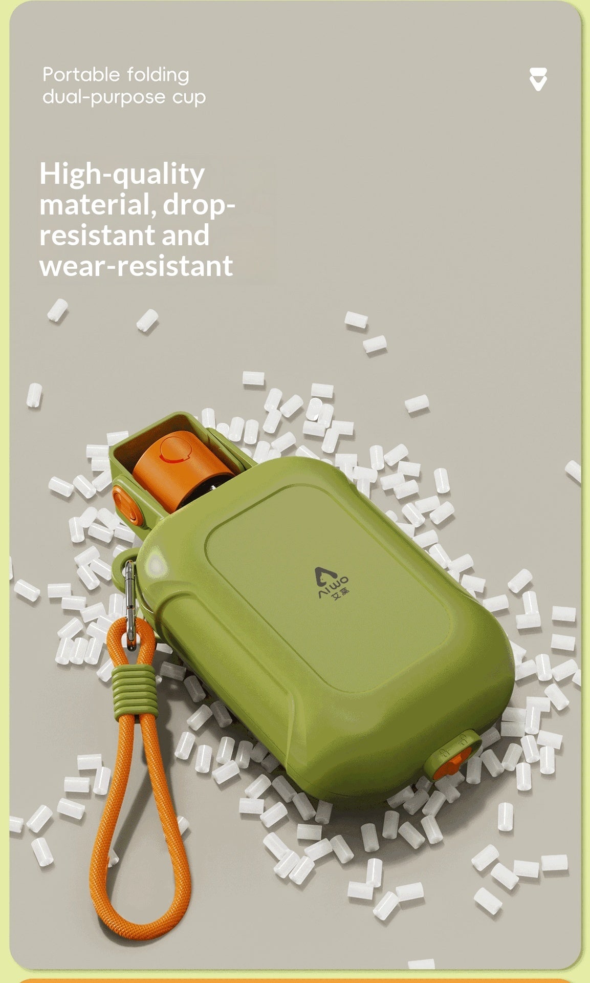 Dual-Use Folding Portable Pet Travel Feeder