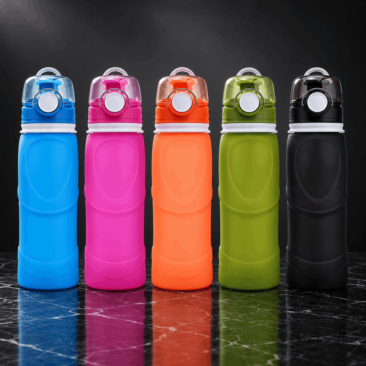 Portable Travel Silicone Folding Soft Water Bottle product image 10