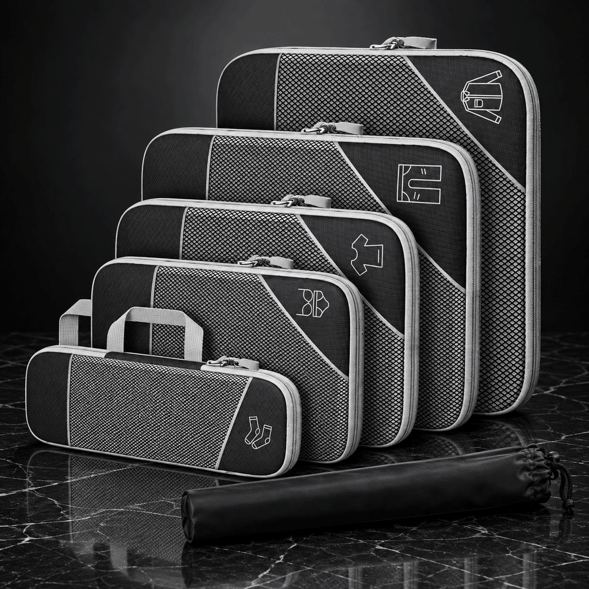 3-6 Piece Travel Compression Storage Bag Set Travel Storage product image 4