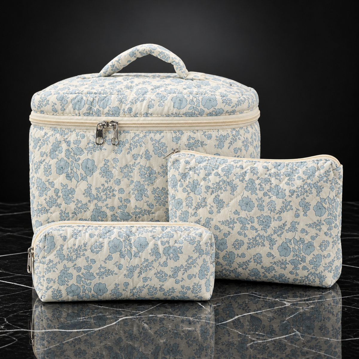 Noir Quilted Travel & Makeup Organizer Travel Organizer main product image