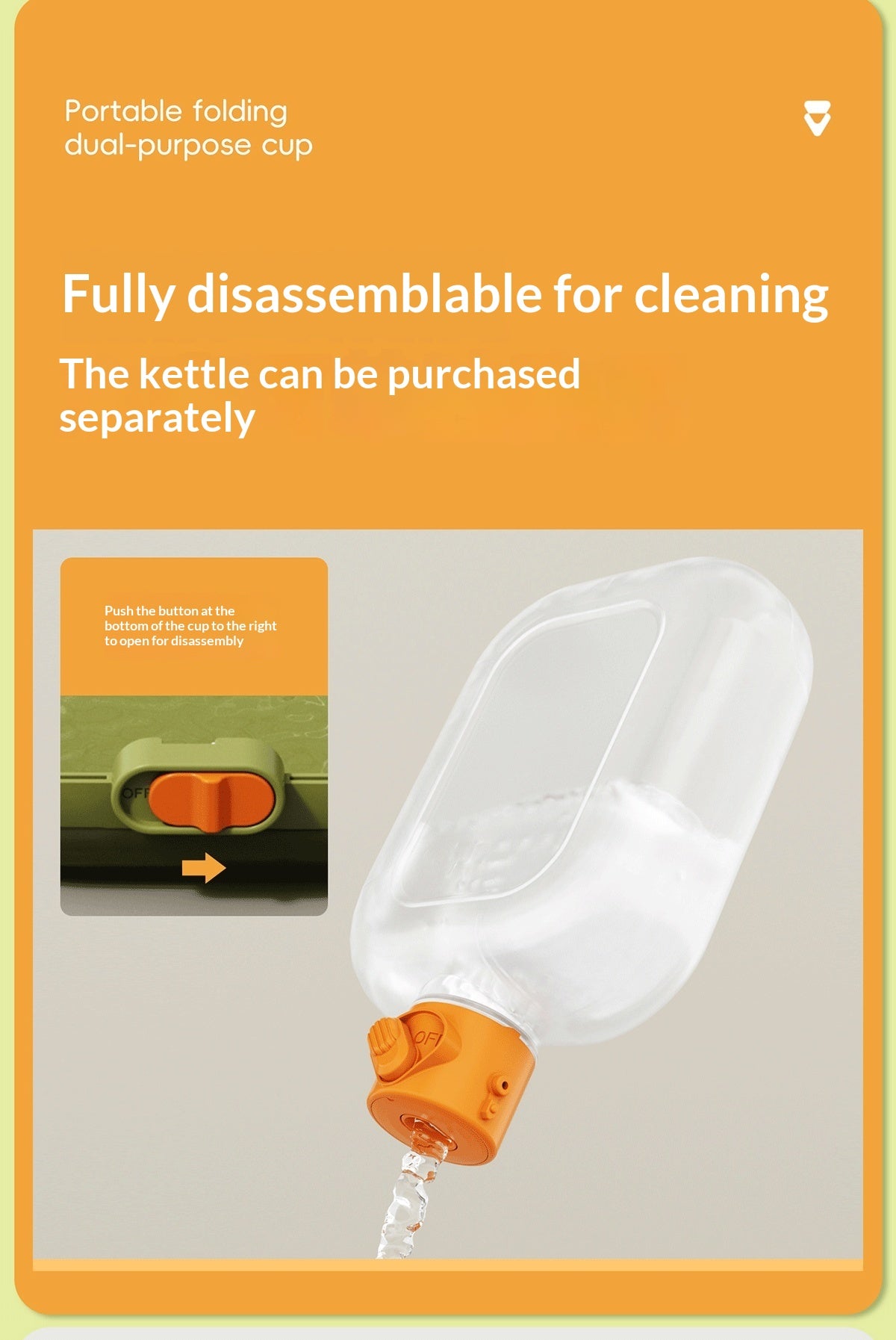Dual-Use Folding Portable Pet Travel Feeder