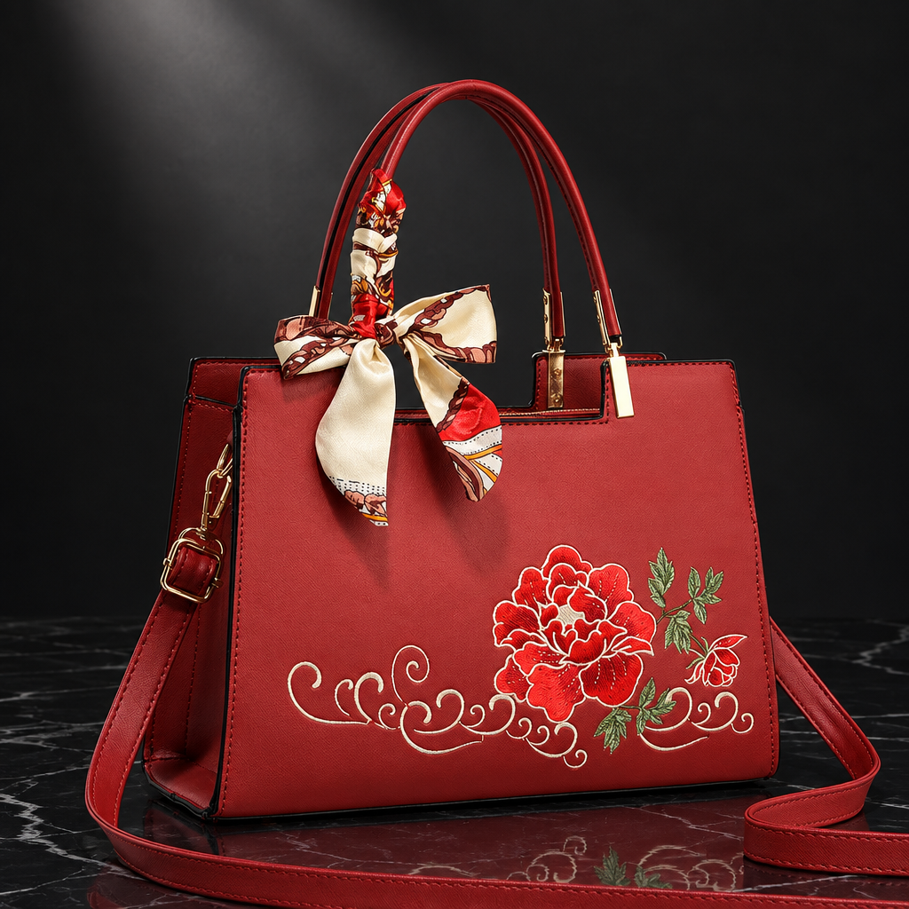 Floral embroidered bag Luna shot 2