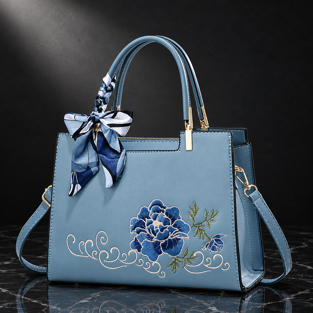 Floral embroidered bag Luna shot 3