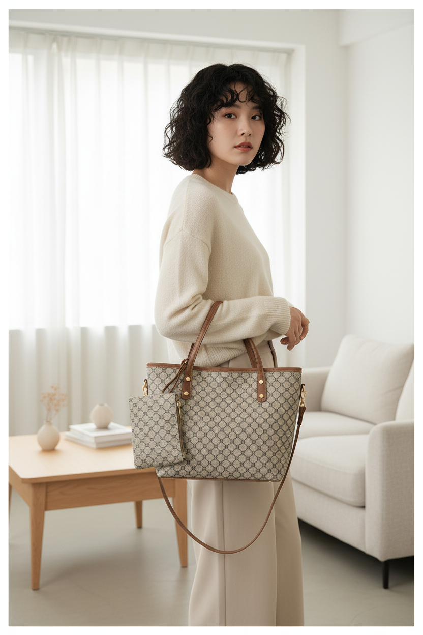 Geometric tote lifestyle 3