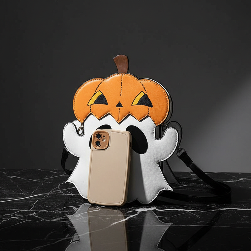 Ghost pumpkin-head bag preview 4