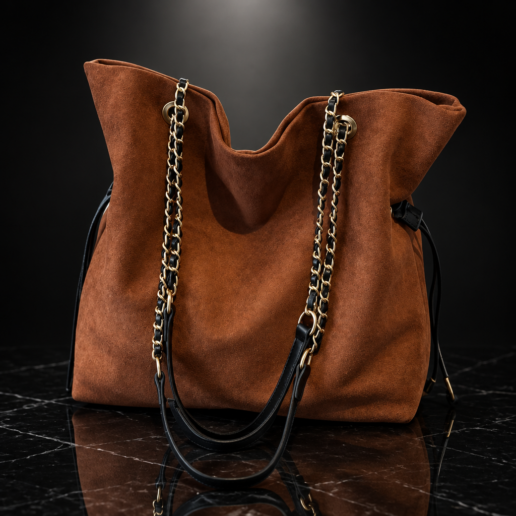 Chain-Handle Everyday Tote Bag