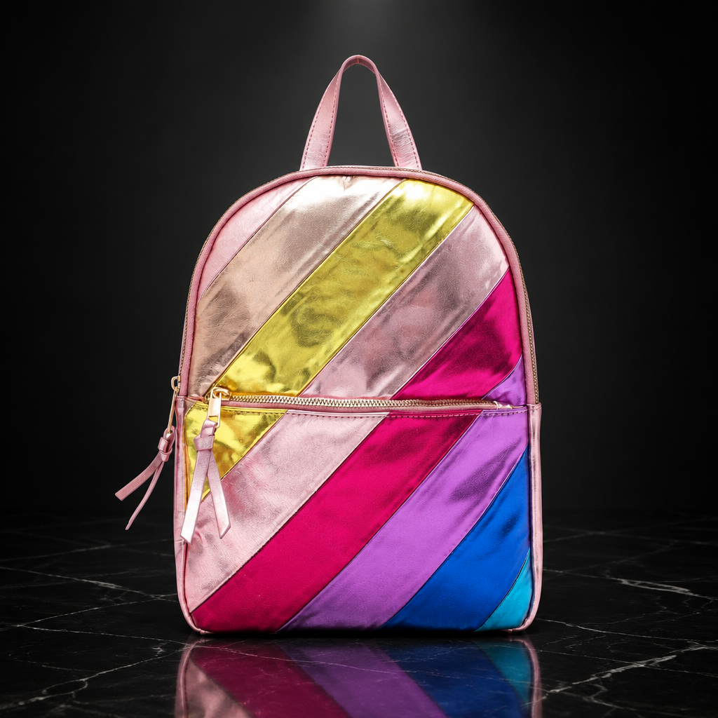 Retro Striped Backpack