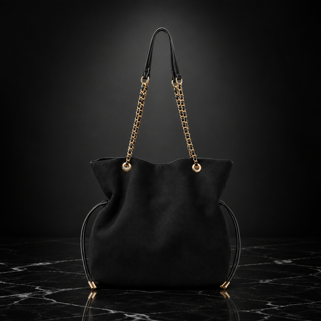 Chain-Handle Everyday Tote Bag