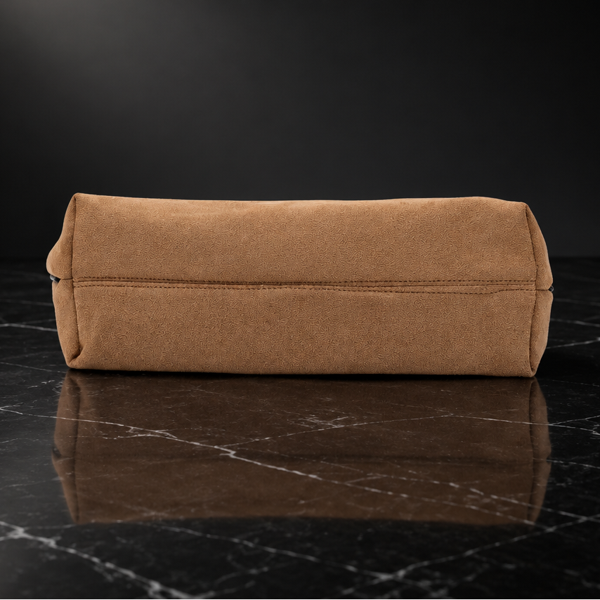 Faux-Suede Hobo Shoulder Bag