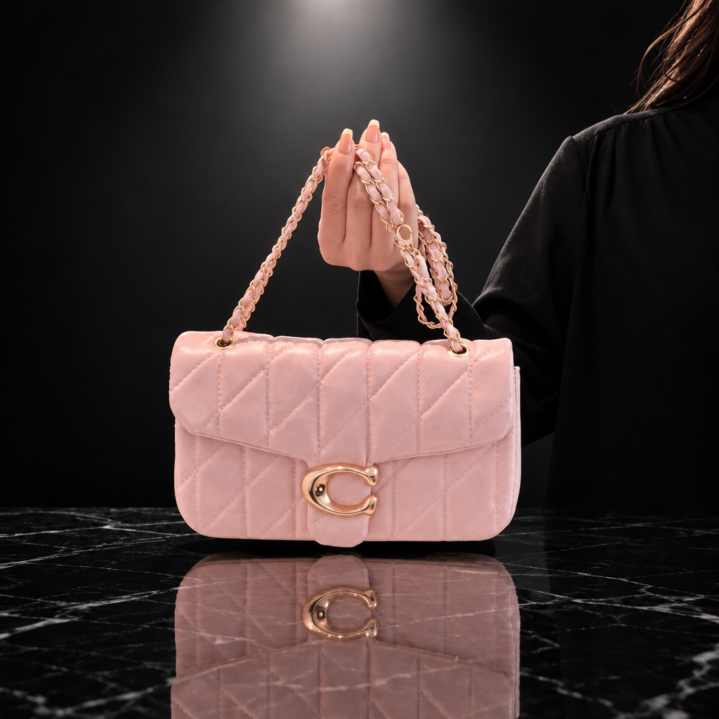 Rhombic Chain Crossbody Bag with Quilted Design