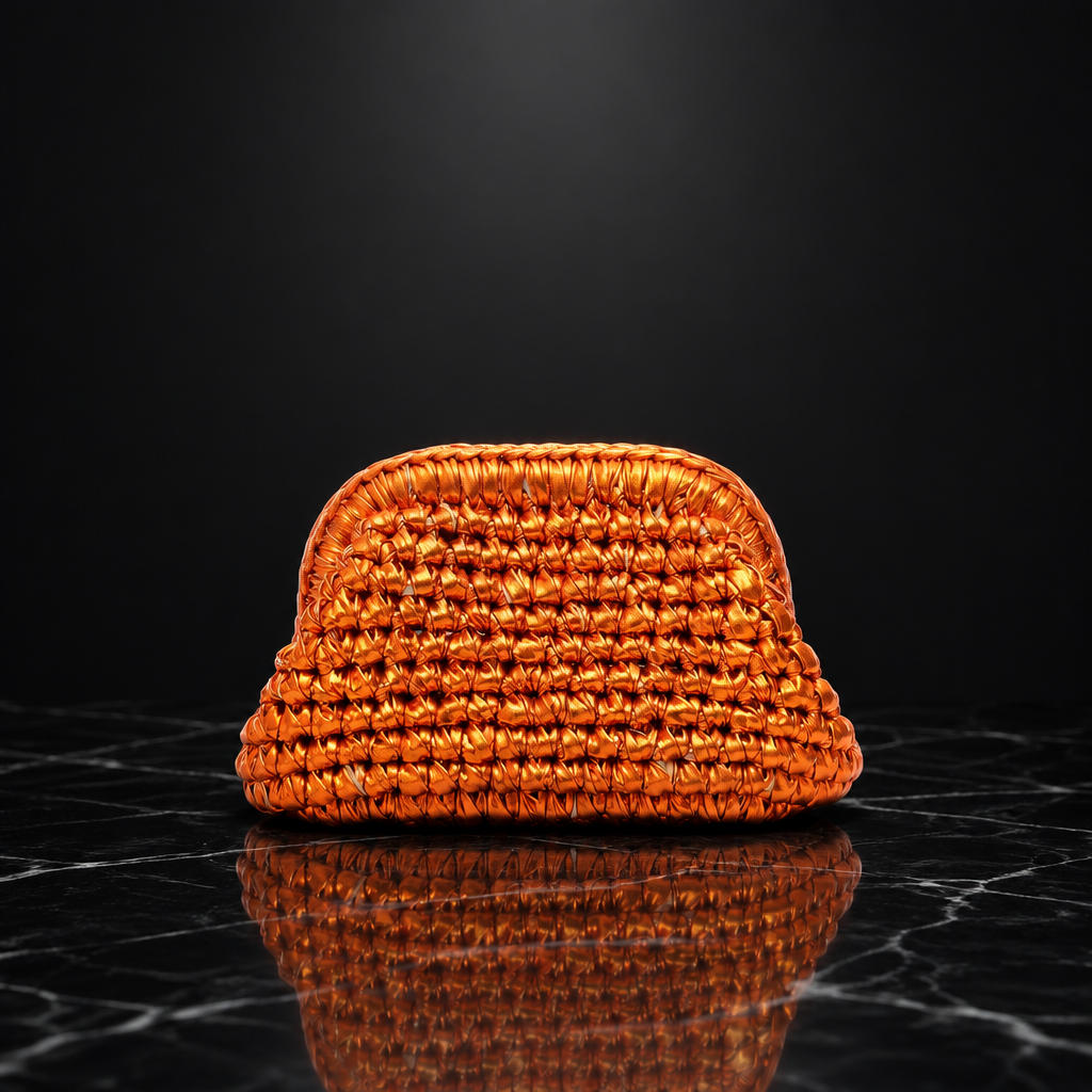 Woven Metallic Clutch Bag
