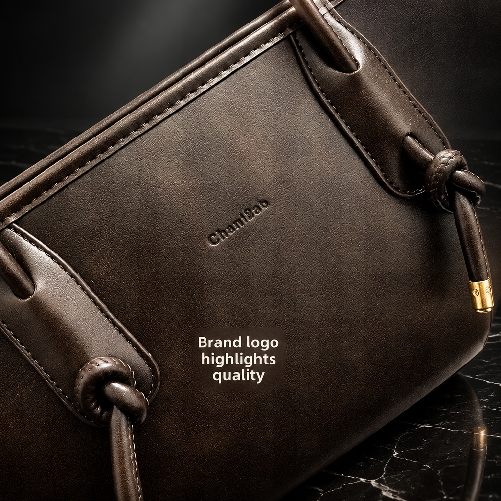 Tassel-Detail Vintage Faux-Leather Shoulder Bag