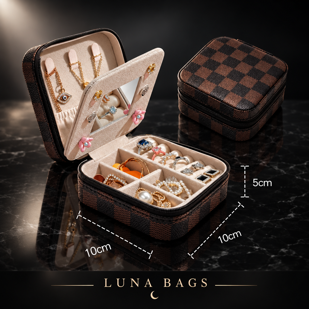 Portable Leather Jewelry Box