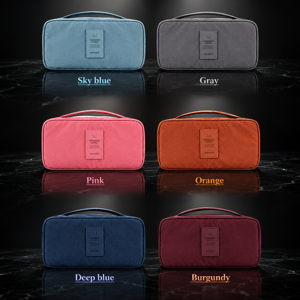 Lingerie and Toiletry Travel Organizer Pouch
