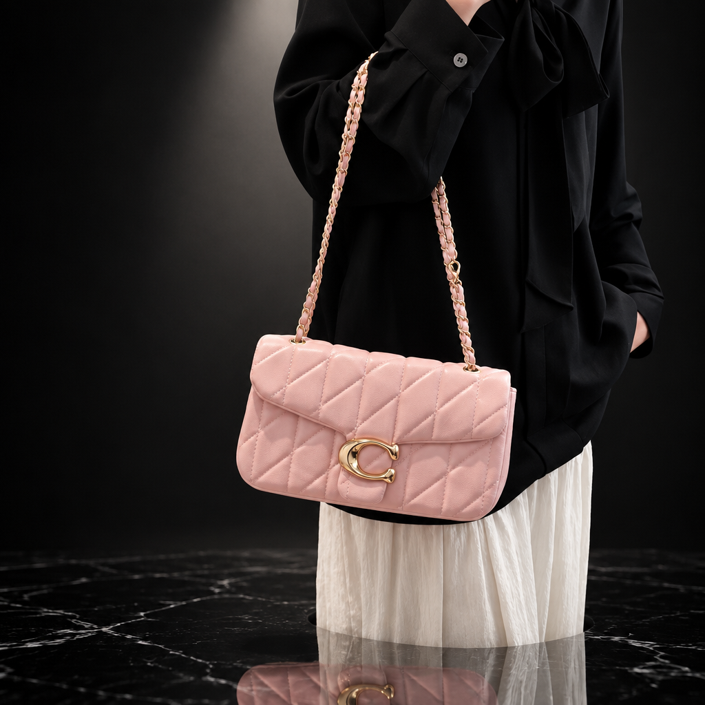Rhombic Chain Crossbody Bag with Quilted Design