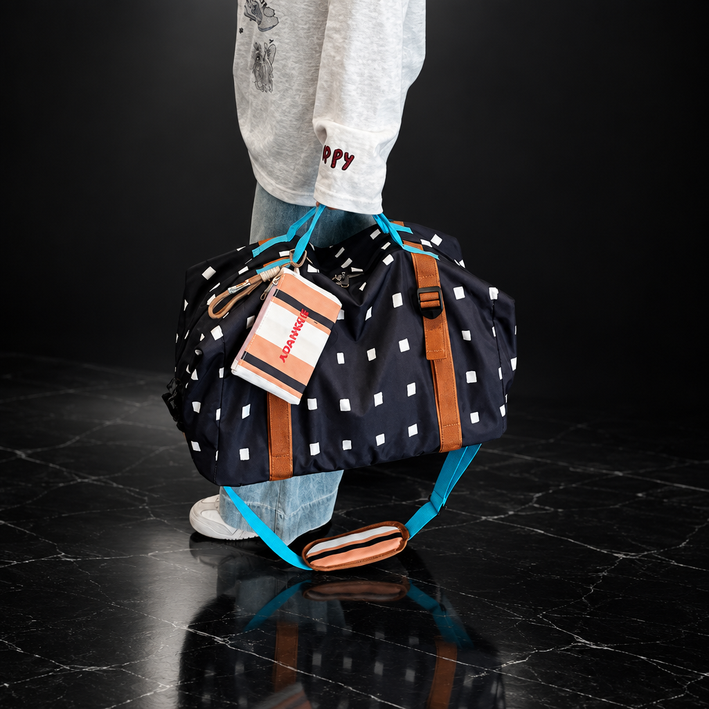 Dots & Stripes Oxford Travel Duffle
