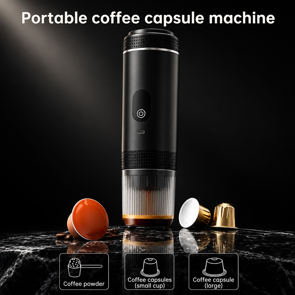 Portable 3-in-1 Espresso Machine with Digital Display
