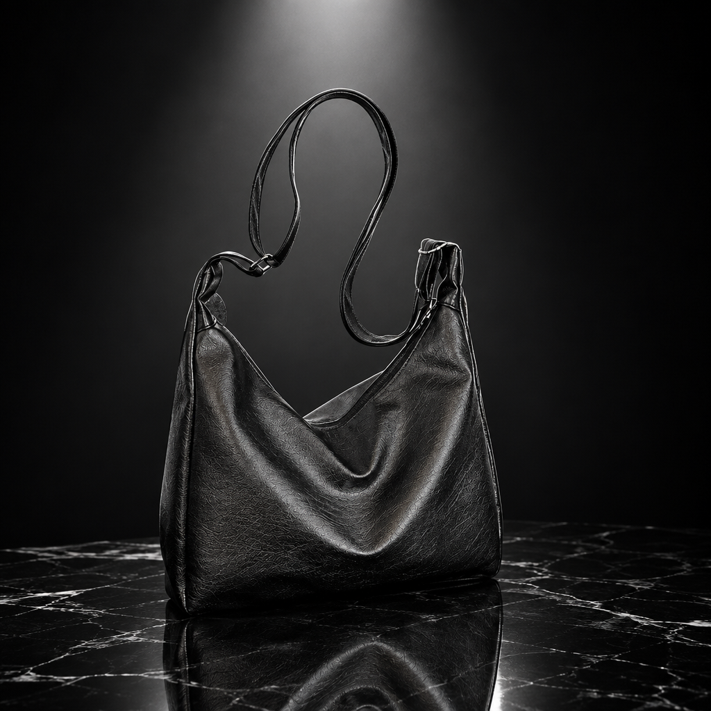 Faux Leather Vintage Commuter Tote Bag