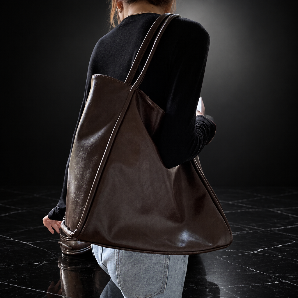 Open-Top Commuter Tote with Phone Pockets