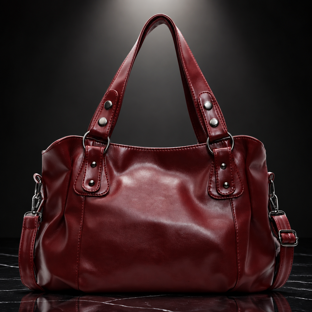 Oil Wax Leather Tote Bag with 3-Way Carry
