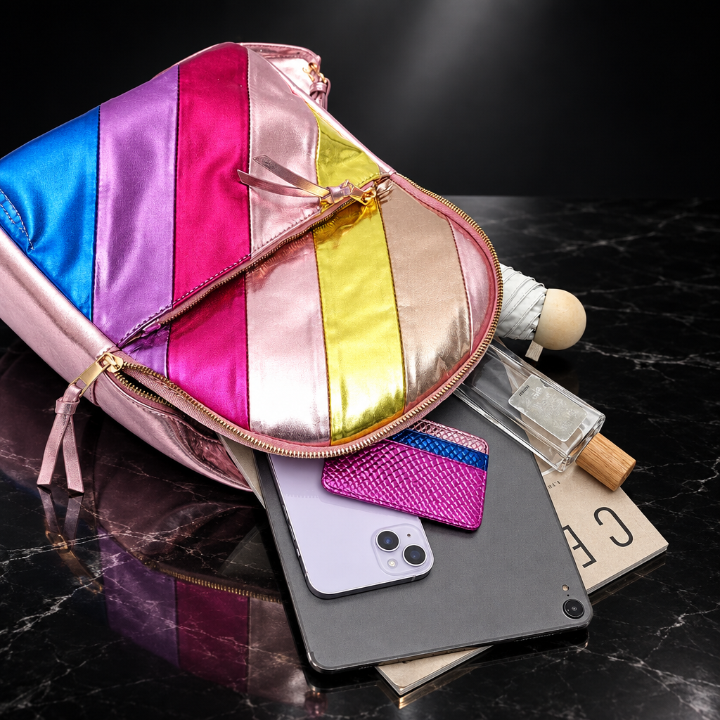 Retro Striped Backpack
