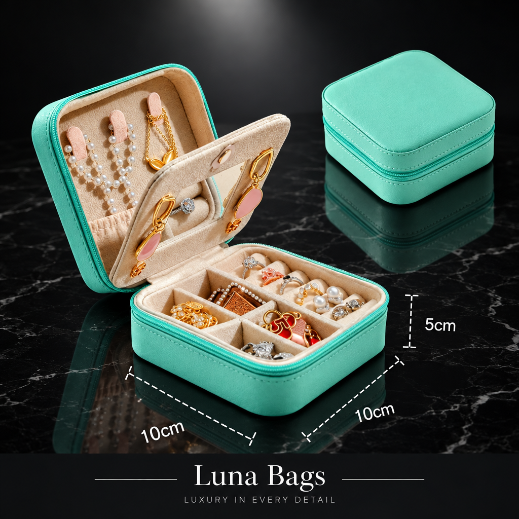 Portable Leather Jewelry Box