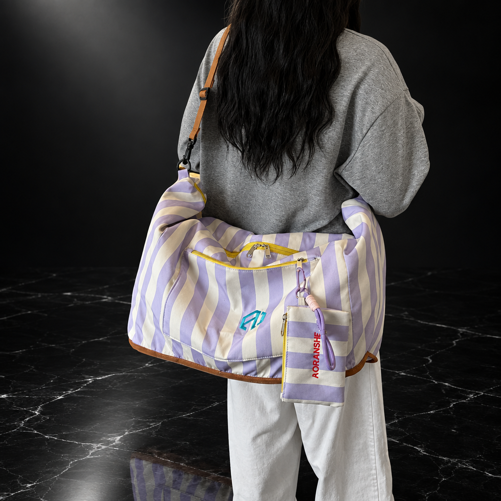 Dots & Stripes Oxford Travel Duffle