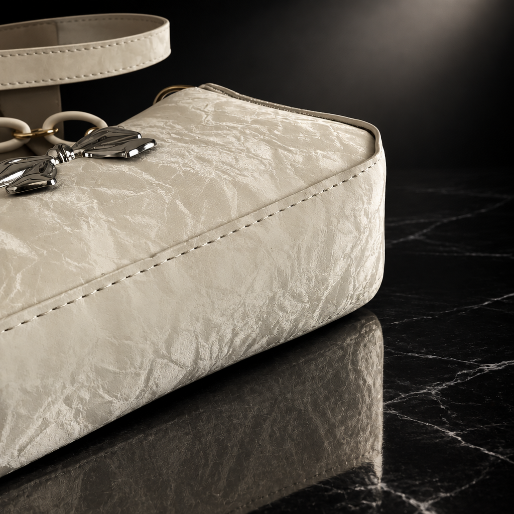 Bow Faux Leather Shoulder Bag