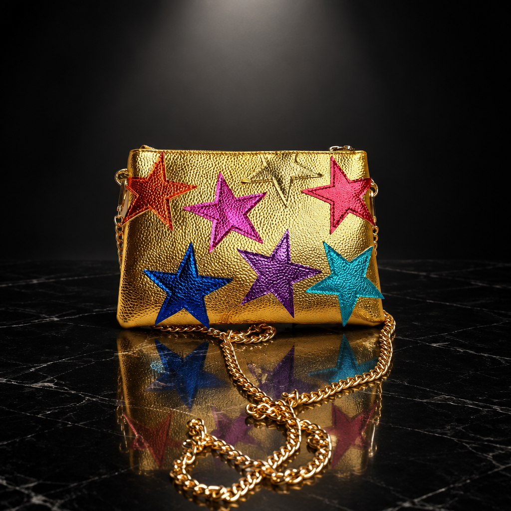 Starlight Stripe Chain Shoulder Bag