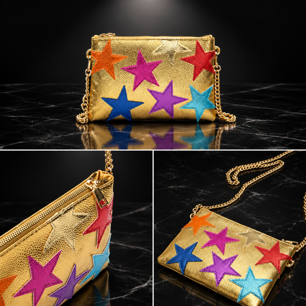 Starlight Stripe Chain Shoulder Bag