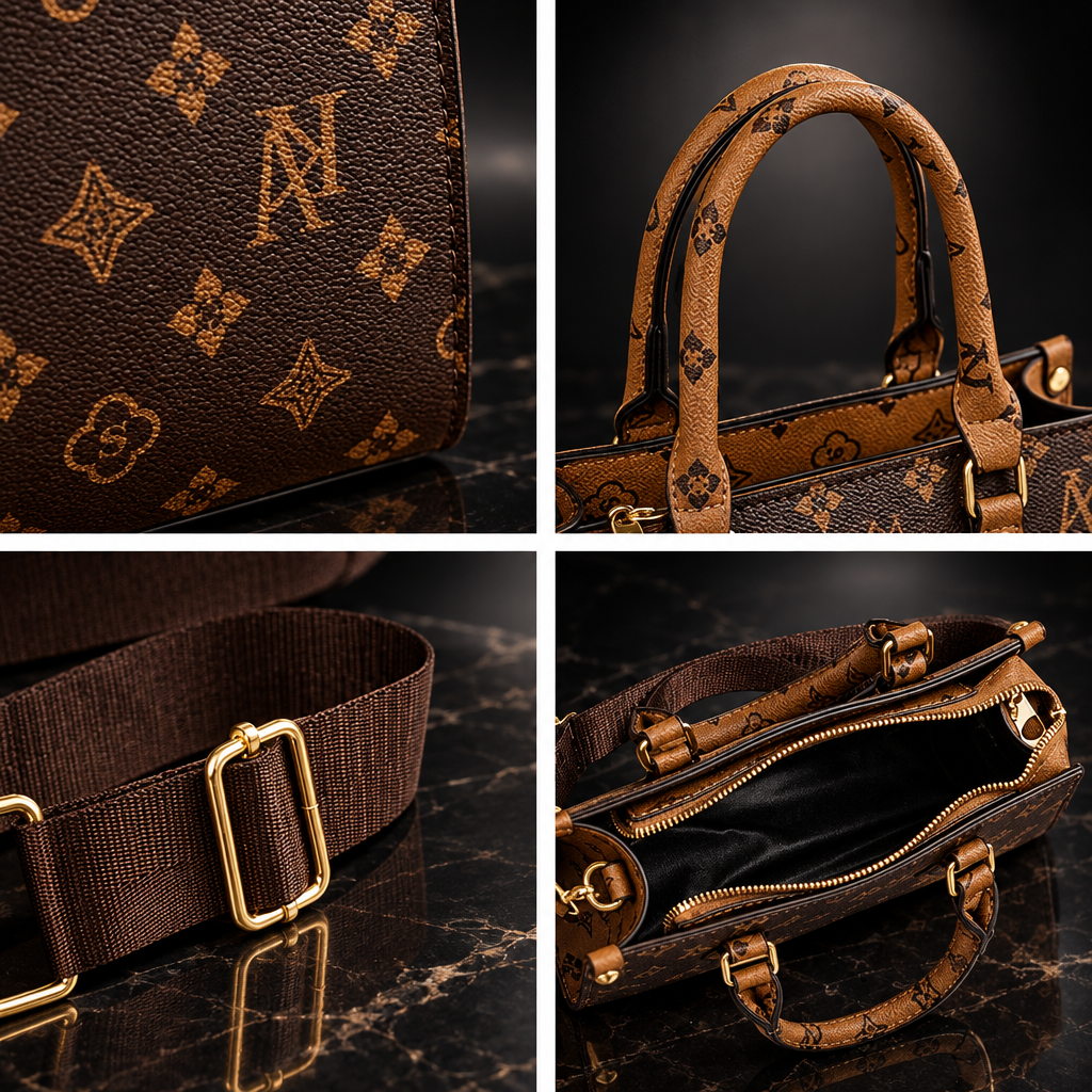 Retro Printed Convertible Handbag
